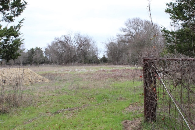 view of yard with a rural view