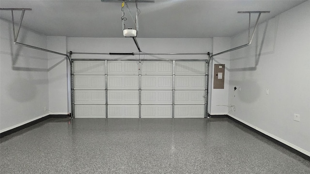 garage featuring electric panel