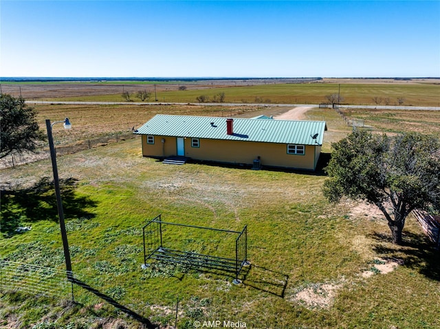 bird's eye view with a rural view