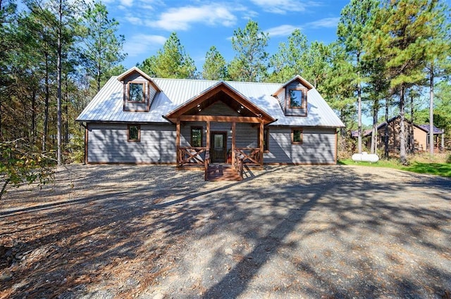 view of front of house with covered porch