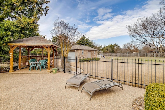 view of patio / terrace with a gazebo