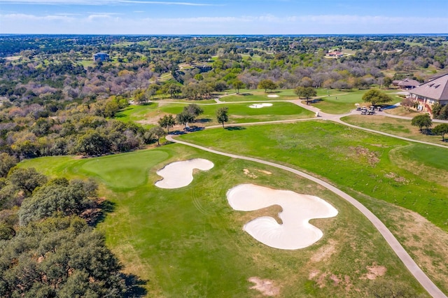 bird's eye view with golf course view