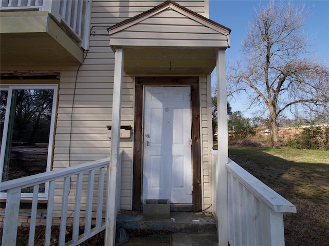 view of doorway to property