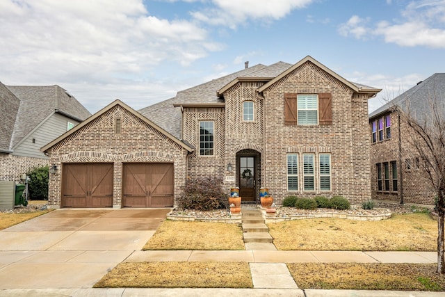 view of front facade featuring a garage