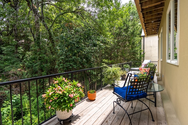 view of wooden terrace