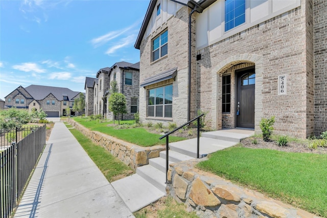 exterior space with a lawn