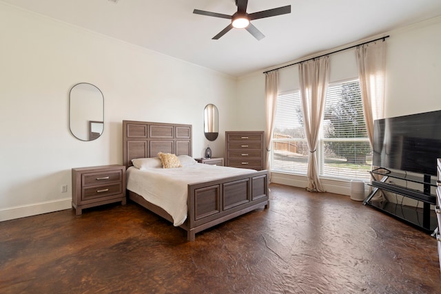 bedroom with ceiling fan