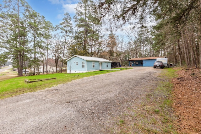 view of front of home with a front yard