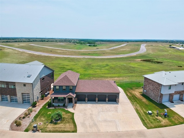 bird's eye view featuring a rural view