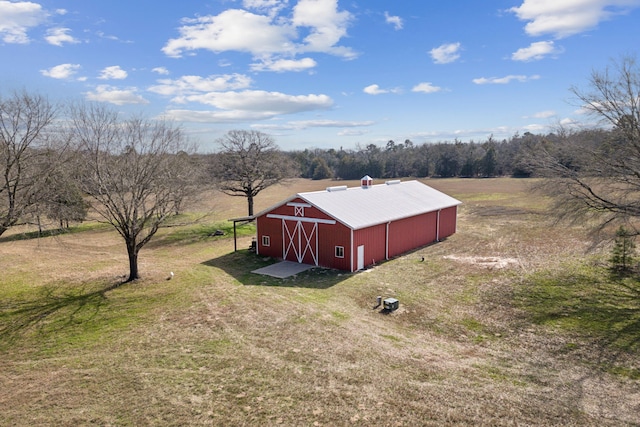 drone / aerial view with a rural view