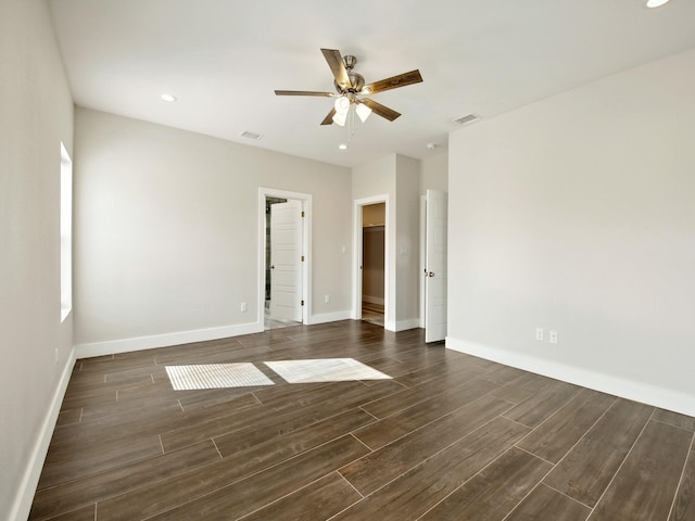 empty room with ceiling fan