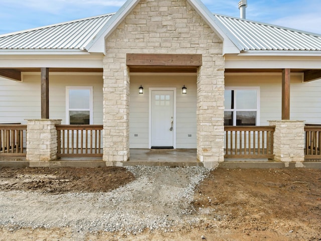 exterior space featuring covered porch