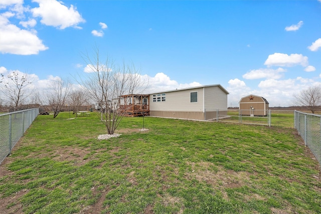 view of yard featuring a deck
