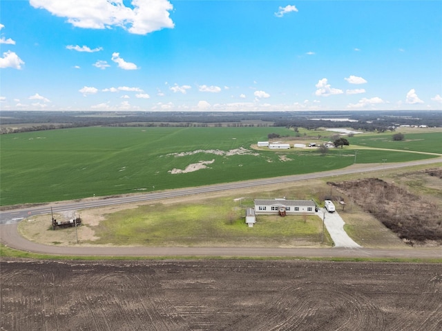 aerial view featuring a rural view