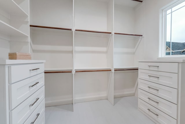 view of walk in closet