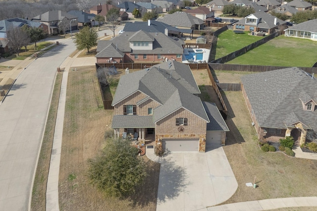 drone / aerial view featuring a residential view