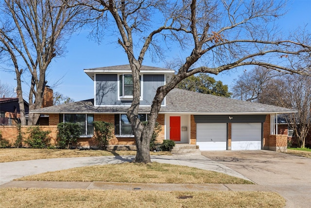 view of property with a garage