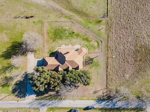 drone / aerial view with a rural view