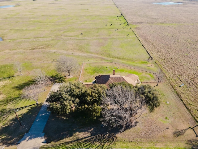 bird's eye view with a rural view