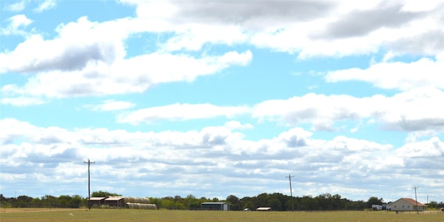 view of road featuring a rural view
