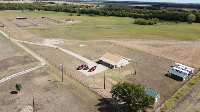 bird's eye view featuring a rural view