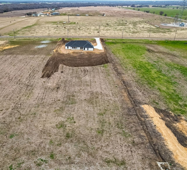 aerial view with a rural view