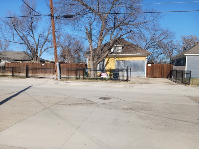 exterior space featuring a garage