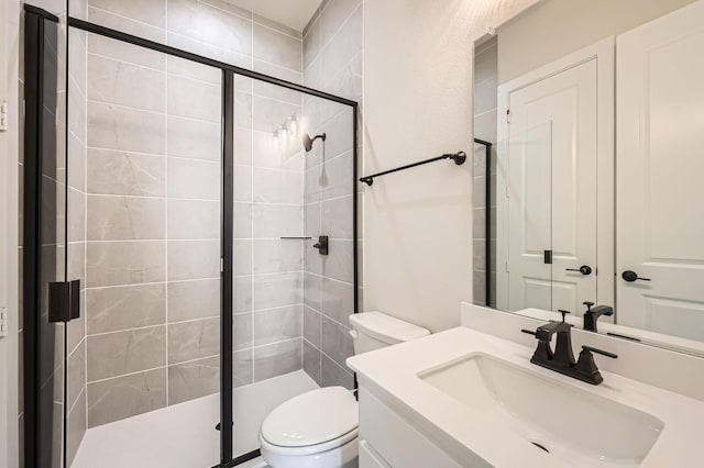 4405 Tower Bluff Rd, Midlothian, TX 76065 - full bath with toilet, a stall shower, and vanity