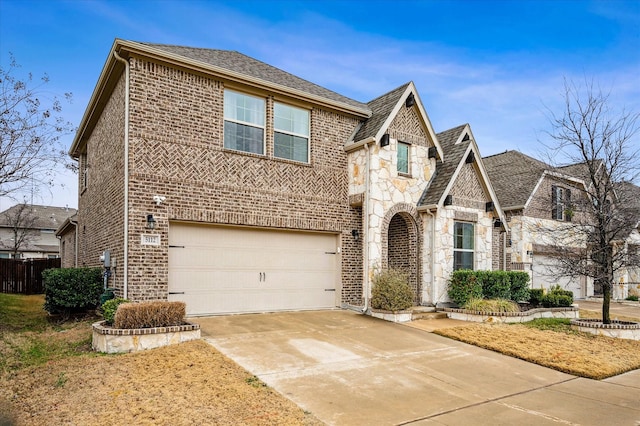 front of property featuring a garage