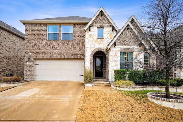 view of front of home featuring a garage