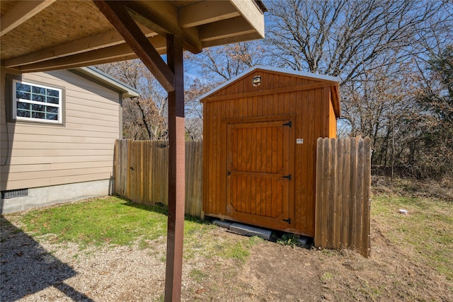 view of outdoor structure