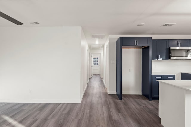 kitchen featuring dark hardwood / wood-style flooring