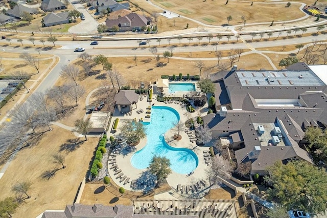 9525 Crestview Dr, Denton, TX 76207 - aerial view of a pool area