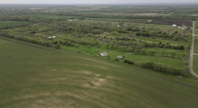 bird's eye view with a rural view