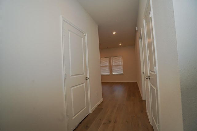 hall featuring light wood-type flooring