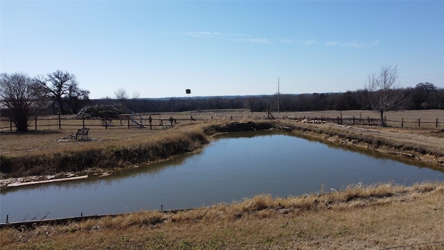 view of water feature featuring a rural view