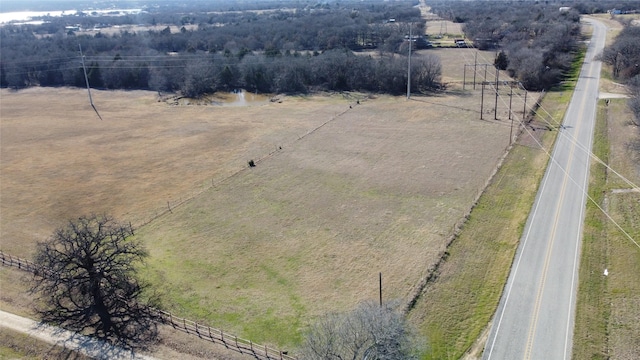 drone / aerial view featuring a rural view