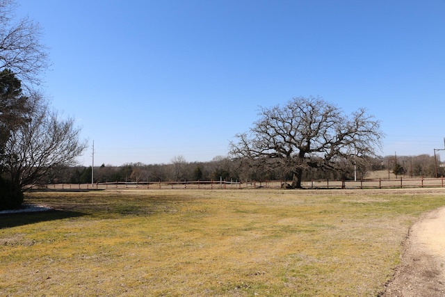 view of yard featuring a rural view