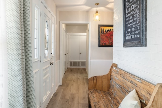 interior space with wood-type flooring