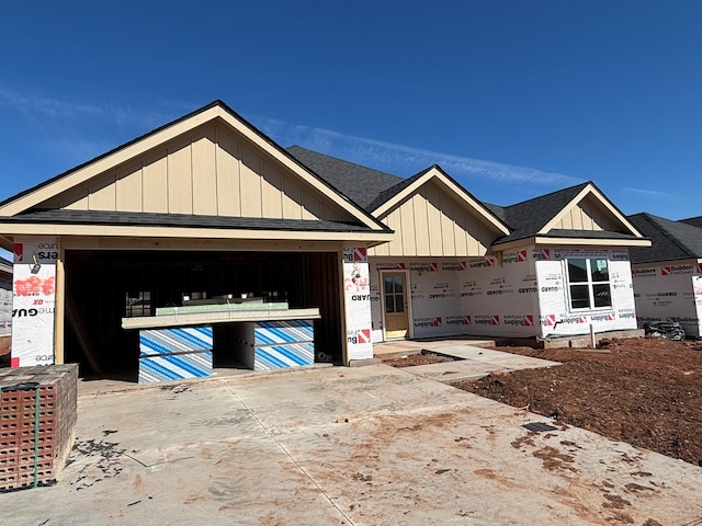 view of unfinished property