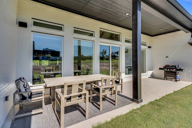 2770 Fireside Dr, Midlothian, TX 76065 - view of patio with outdoor dining area and grilling area