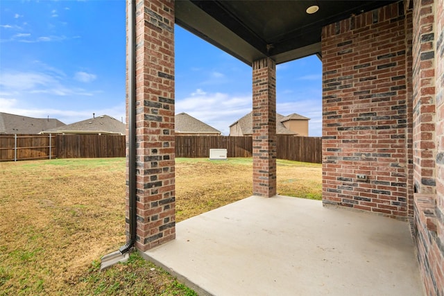 view of patio / terrace with a fenced backyard