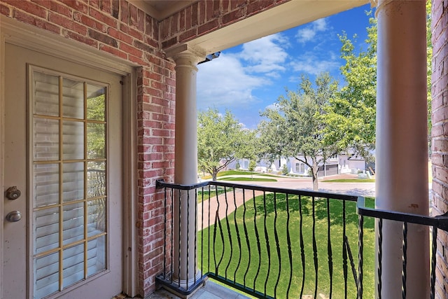 view of balcony