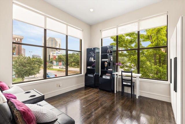 2123 Albany St, Dallas, TX 75201 - interior space with dark wood-type flooring and a wealth of natural light