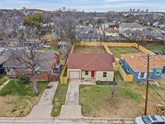 birds eye view of property featuring a residential view