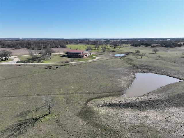 aerial view featuring a rural view