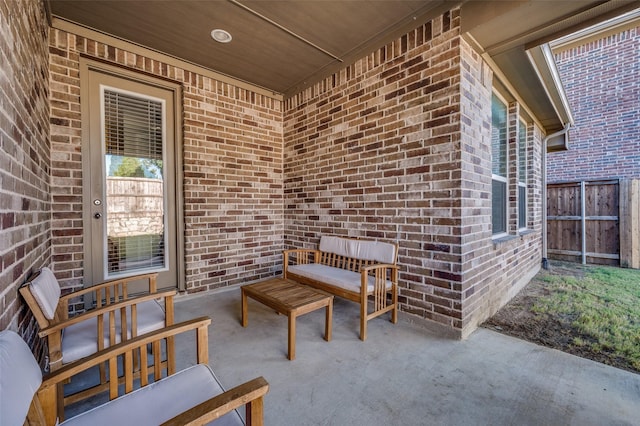 view of patio with fence