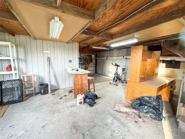 view of basement