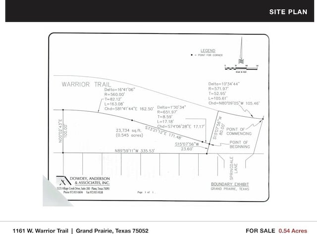 1161 W Warrior Trl, Grand Prairie TX, 75052 land for sale