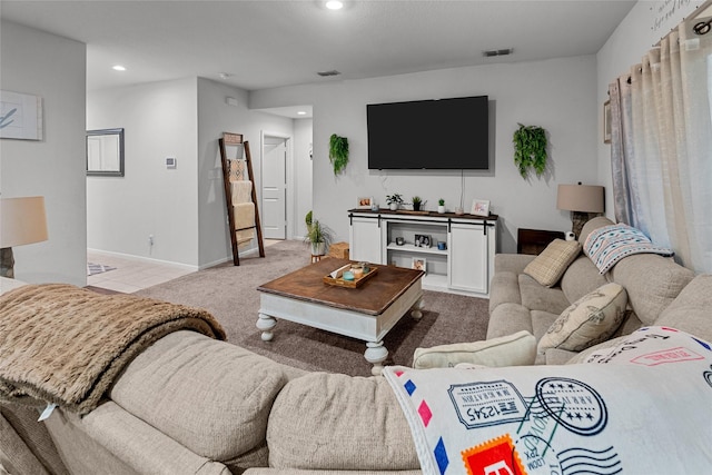 view of carpeted living room